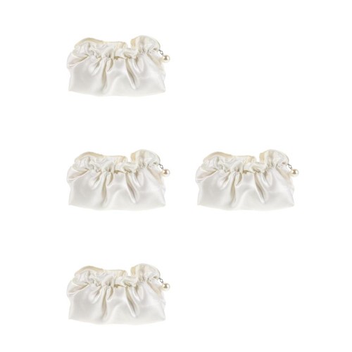 4pcs white makeup bags - 4pcs,