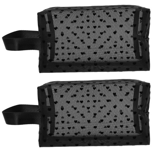 2pcs black nylon mesh - 2pcs, cosmetic