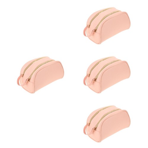 Pink portable makeup bag set - pink,
