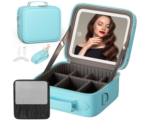 Makeup bag with mirror - with, mirror,