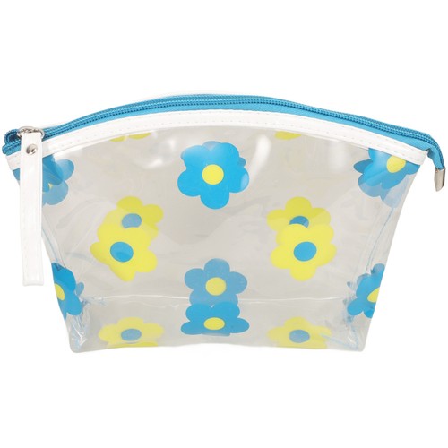 Sky blue floral toiletry - floral,
