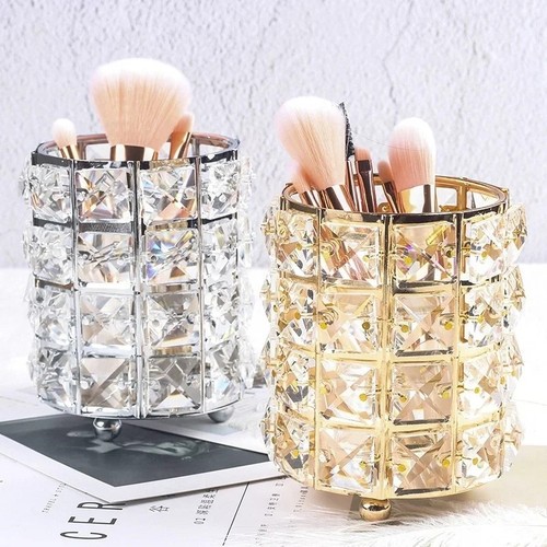 Makeup brush holder crystal - makeup,