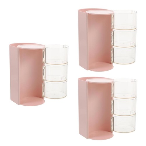 Pink rotating cosmetic brush - pink,