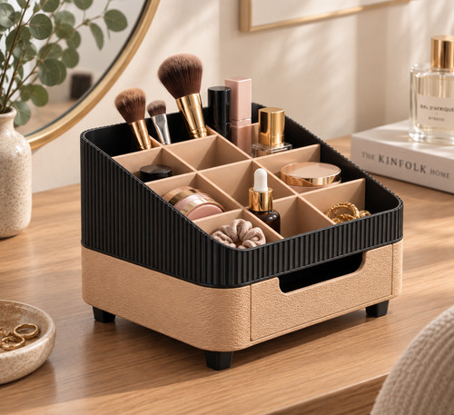 Makeup organizer with drawer - with,