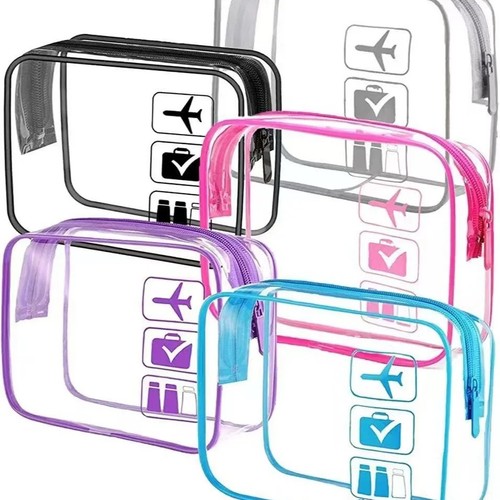 Clear zippered makeup - zippered,