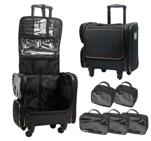 Rolling makeup case - rolling,